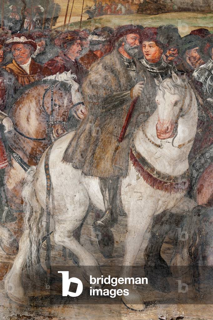 Detail of the Visit of Christian I of Denmark to Bartolomeo Colleoni, Hall of Honour, 1474 (fresco)