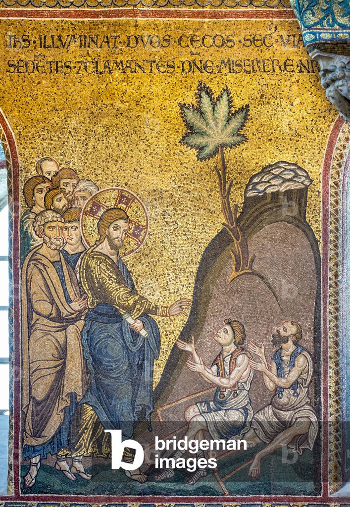 Image of Jacob's dream, Byzantine mosaic, Old Testament cycle-Abraham ...