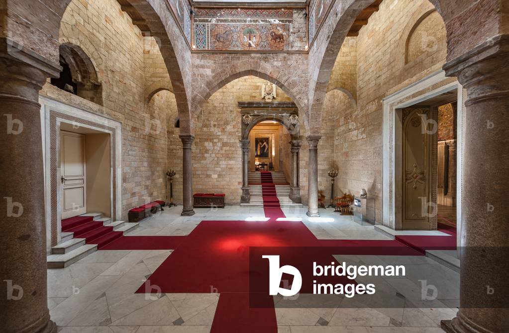 Palermo, The Royal Palace or Palazzo dei Normanni (Palace of the Normans), Joharia Tower, the Winds Room: view with the Renaissance portal