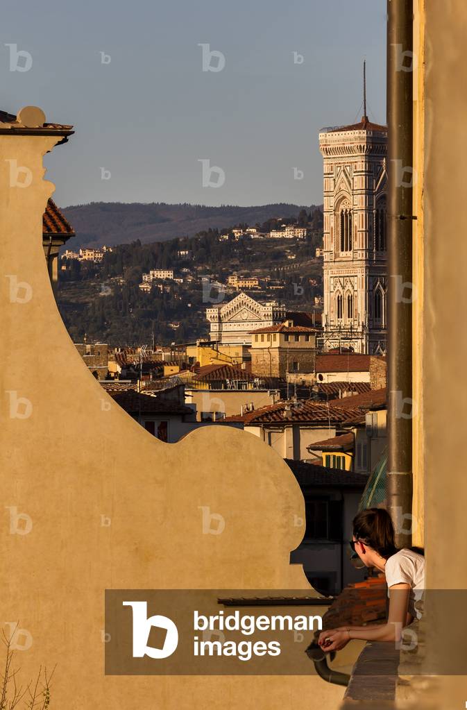City View form Piazza Santo Spirito, Florence, Italy (photo)