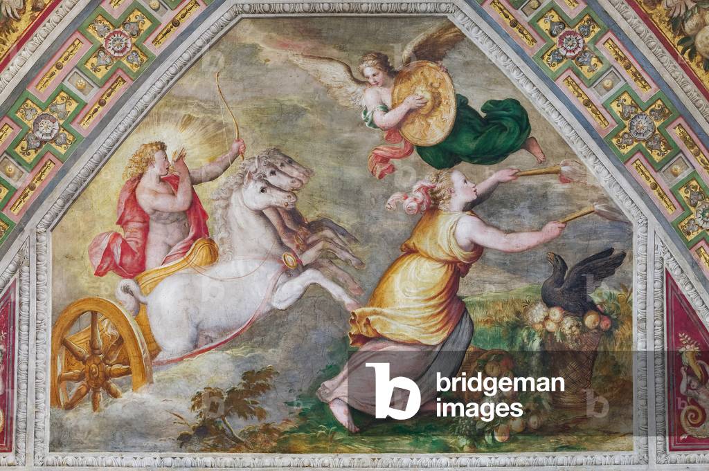 Dawn with the chariot of the Sun, detail of the Chamber of Dawn (fresco)