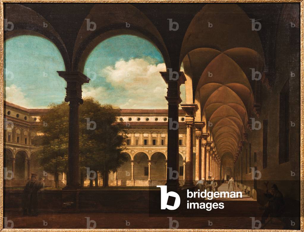 Ospedale degli infermi a Milano (oil on canvas)