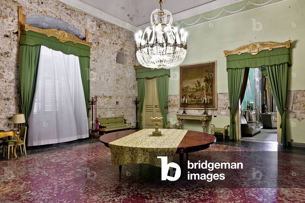 View of the room of the Peeling Walls or Former Presidents, The Royal Apartment, The Royal Palace or Palazzo dei Normanni (Palace of the Normans), Palermo, Sicily, Italy (photo)