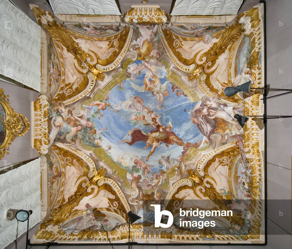 Ceiling with the allegory of the Spring, Venus seducing Mars, the Hall of the Spring, 1686-87 (fresco)