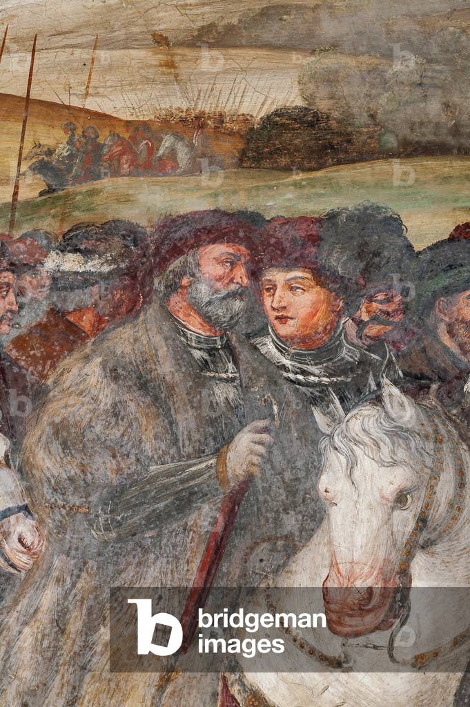 Detail of the Visit of Christian I of Denmark to Bartolomeo Colleoni, Hall of Honour, 1474 (fresco)