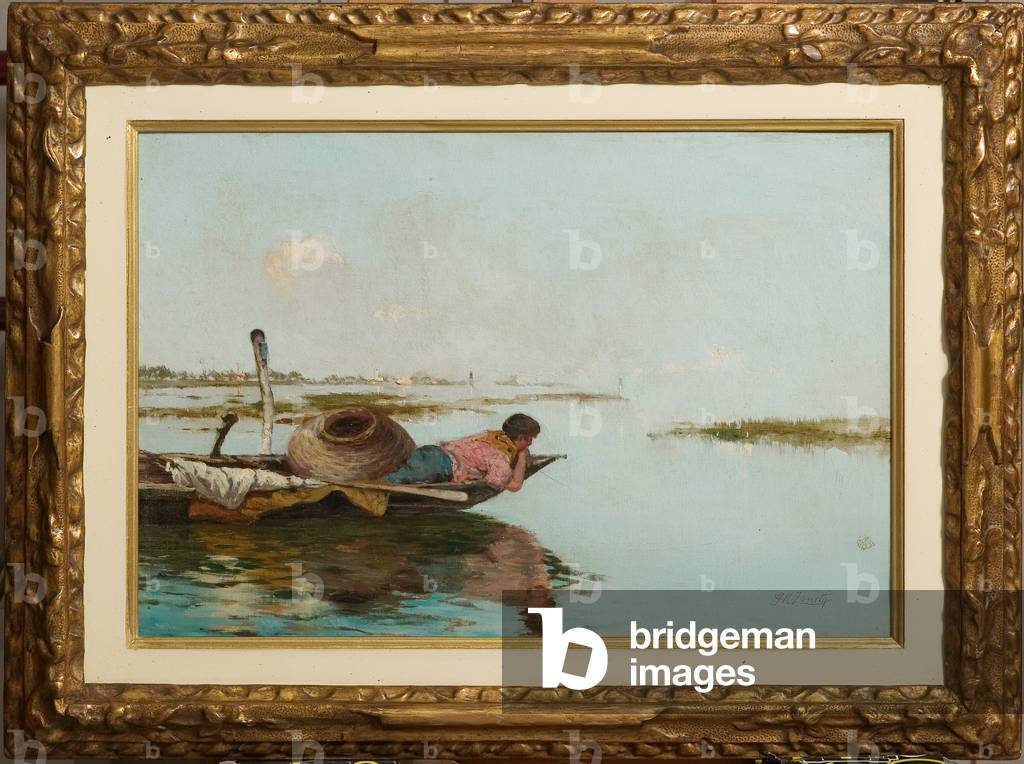 Calmness, Venetian Lagoon (oil on canvas)