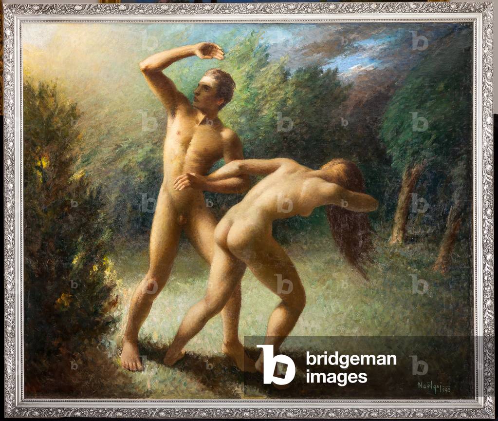 Adam and Eve (oil on canvas)