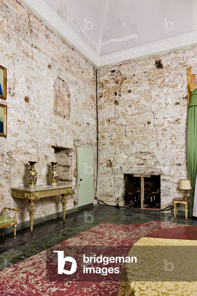 View of a corner of the Room of the Peeling Walls or Former Presidents, The Royal Apartment, The Royal Palace or Palazzo dei Normanni (Palace of the Normans), Palermo, Sicily, Italy (photo)