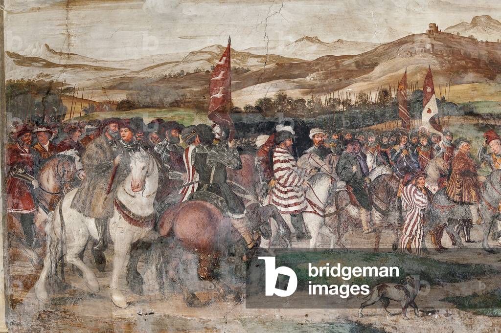 Detail of the Visit of Christian I of Denmark to Bartolomeo Colleoni, Hall of Honour, 1474 (fresco)