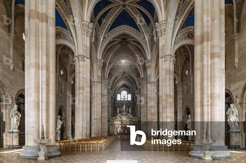 View of the Nave, Certosa di Pavia, Pavia, Lombardy, Italy (photo)
