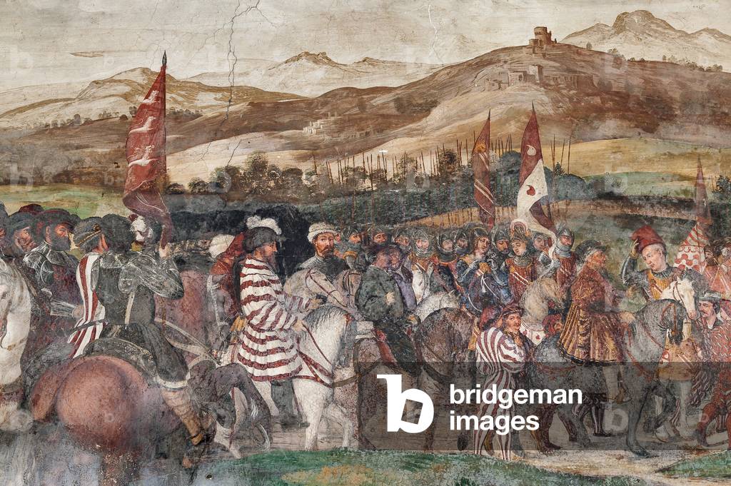 Detail of the Visit of Christian I of Denmark to Bartolomeo Colleoni, Hall of Honour, 1474 (fresco)