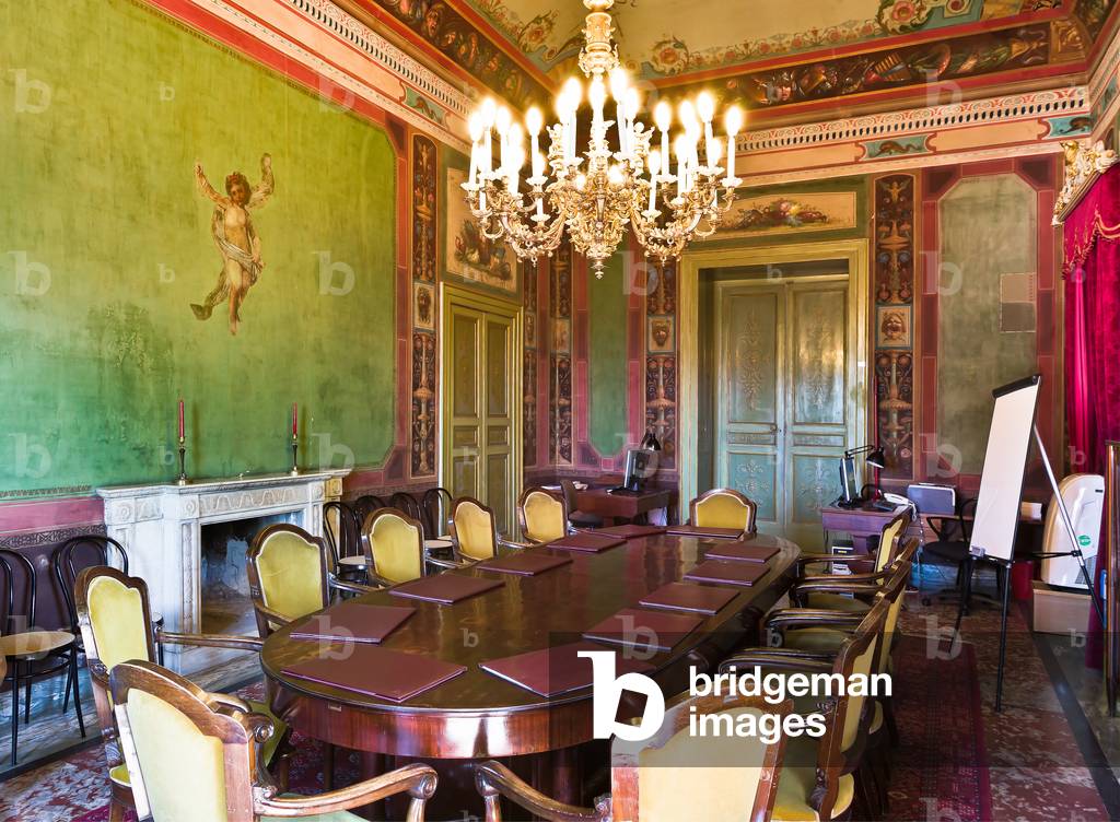 View of The Gregorietti Room (the room beside the Pompeiana Room), The Royal Apartment, The Royal Palace or Palazzo dei Normanni, Palermo, Sicily, Italy (photo)