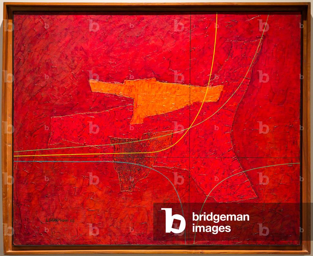 Structure n. 9, 1965 (oil on plywood)