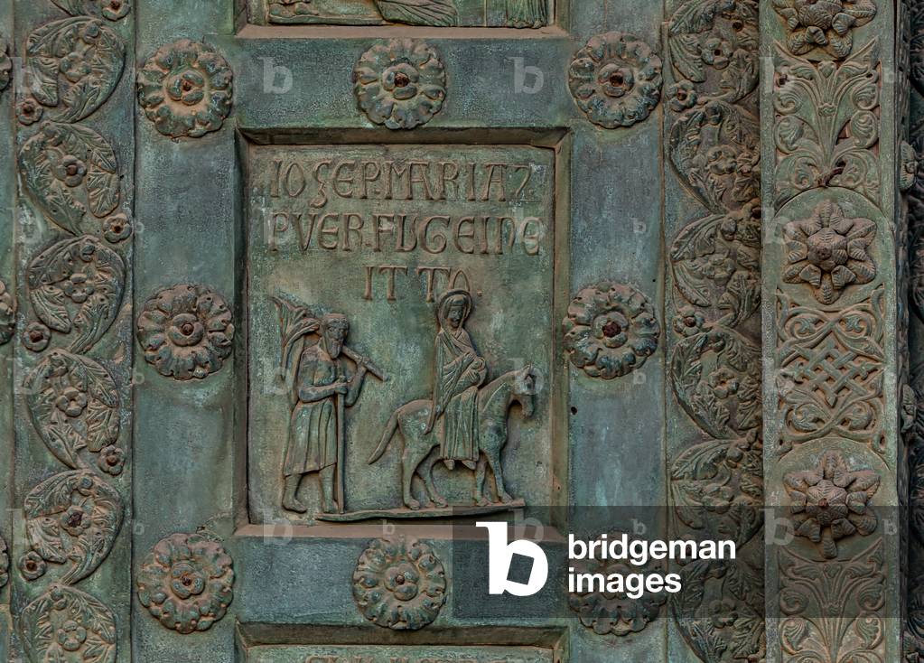 The gate by Bonanno Pisano (1185-6): bronze tile depicting 
