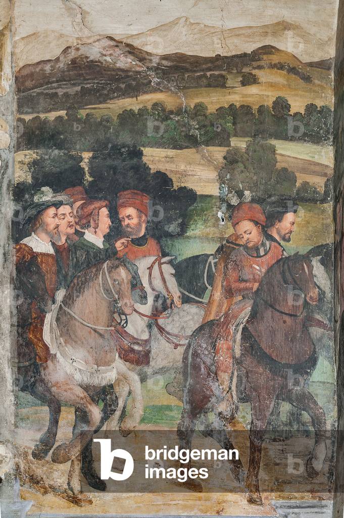 Detail of the Visit of Christian I of Denmark to Bartolomeo Colleoni, Hall of Honour, 1474 (fresco)