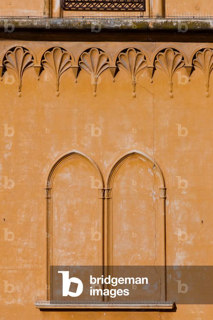 The South West side: architectural detail, The Royal Palace or Palazzo dei Normanni (Palace of the Normans), Palermo, Sicily, Italy (photo)
