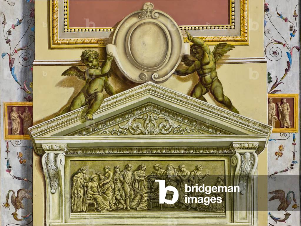 Detail of decorative frieze, The Hercules Hall (fresco)