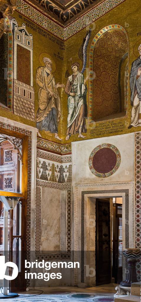 The Palatine Chapel: partial view of the south west corner with the mosaic 