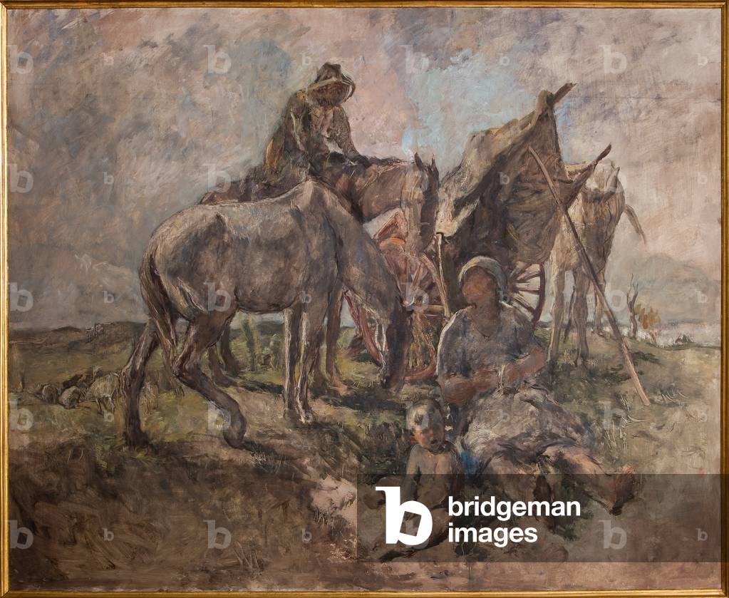 Rest in the Fields (oil on plywood)