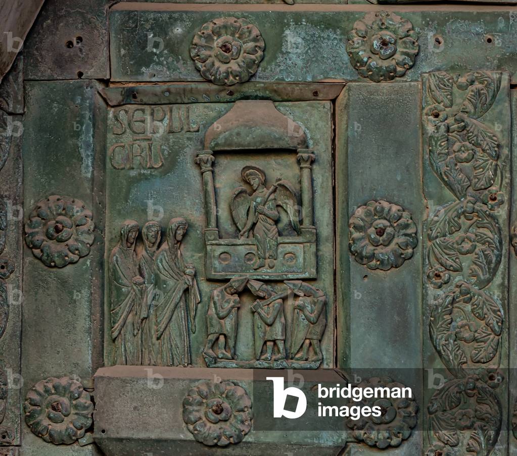 The gate by Bonanno Pisano (1185-6): bronze tile depicting 