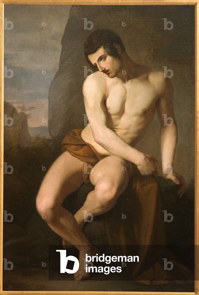 Male Nude (Prometheus) (oil on canvas)
