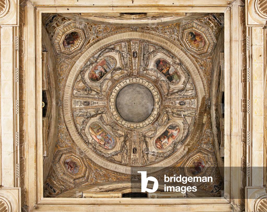 View of the Vault of Poggi Chapel, Chiesa di San Giacomo, Bologna, Italy (photo)