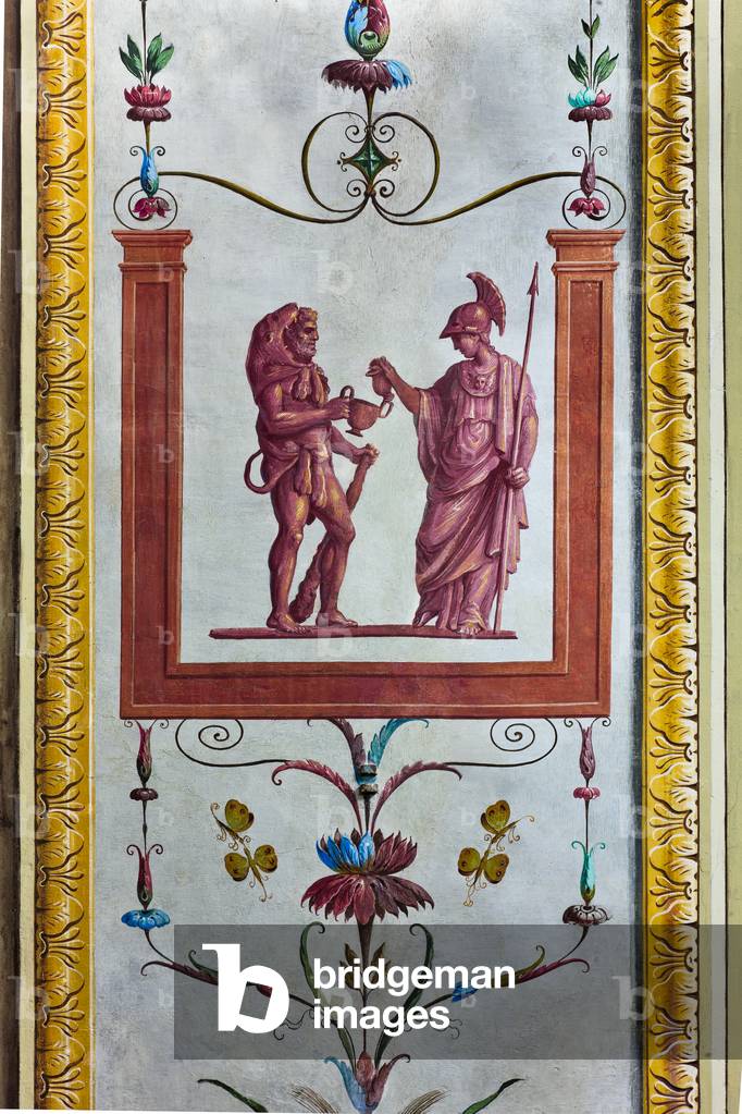 Detail of decorative frieze, The Hercules Hall (fresco)