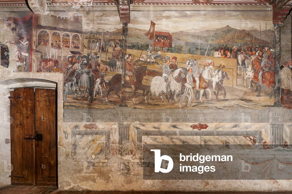 Detail of the Visit of Christian I of Denmark to Bartolomeo Colleoni, Hall of Honour, 1474 (fresco)