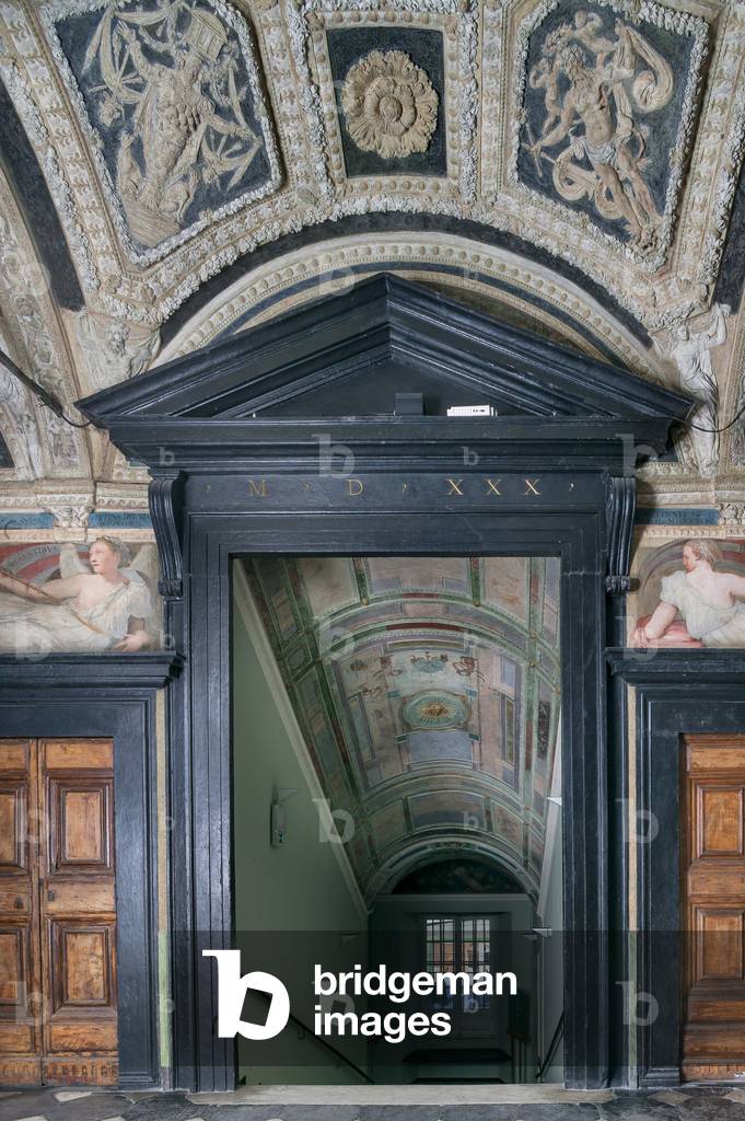 View of the Loggia of the Heroes, Palazzo di Andrea Doria (Villa del Principe), Genoa, Liguria, Italy (photo)