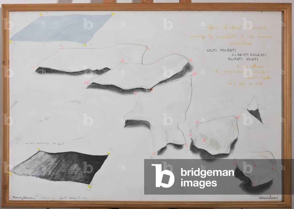 Study for Flying Carpets (mixed media)