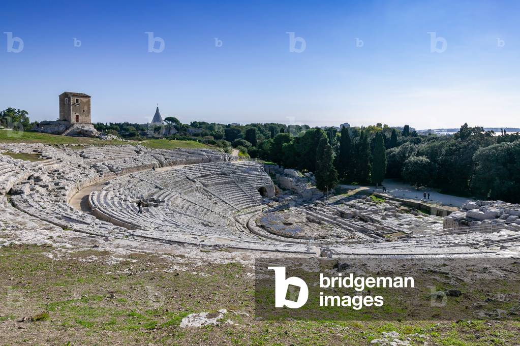 The Greek theatre, The Archaeological Park of the Neapolis, Syracuse, Sicily, Italy (photo)