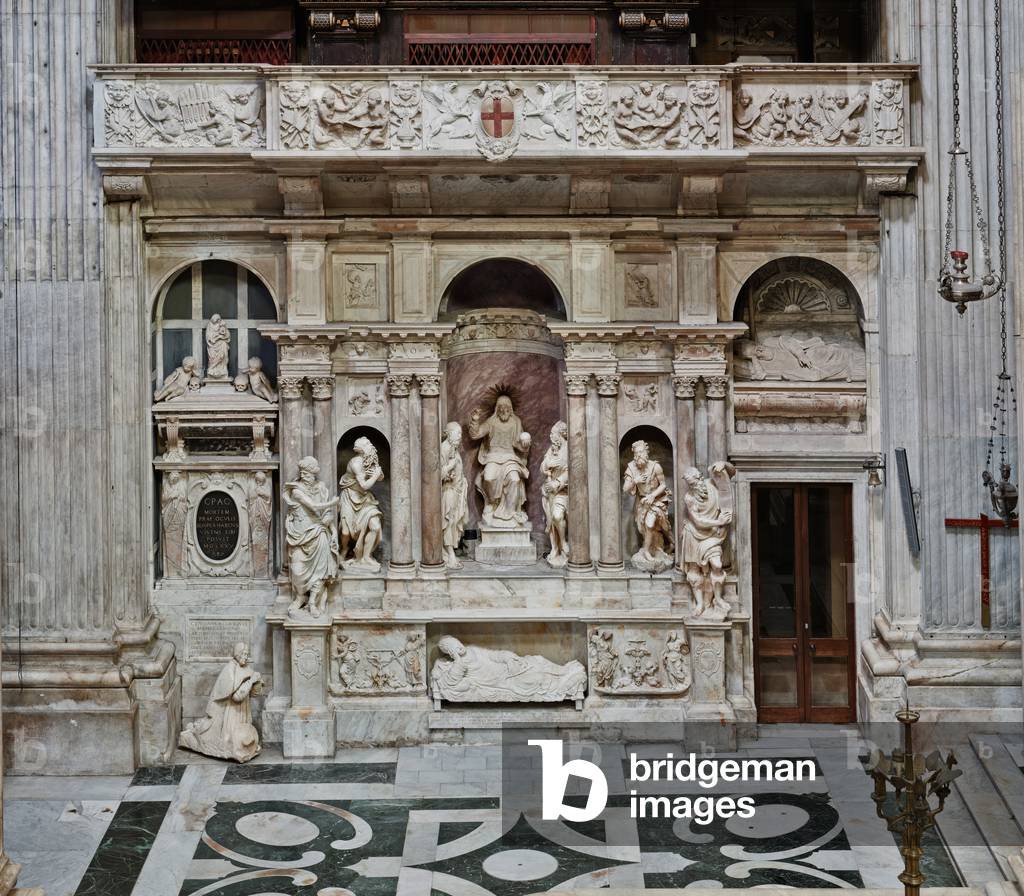 Genoa, Duomo (St. Lawrence Cathedral), inside, Cybo chapel (northern arm of the transept): view of the 