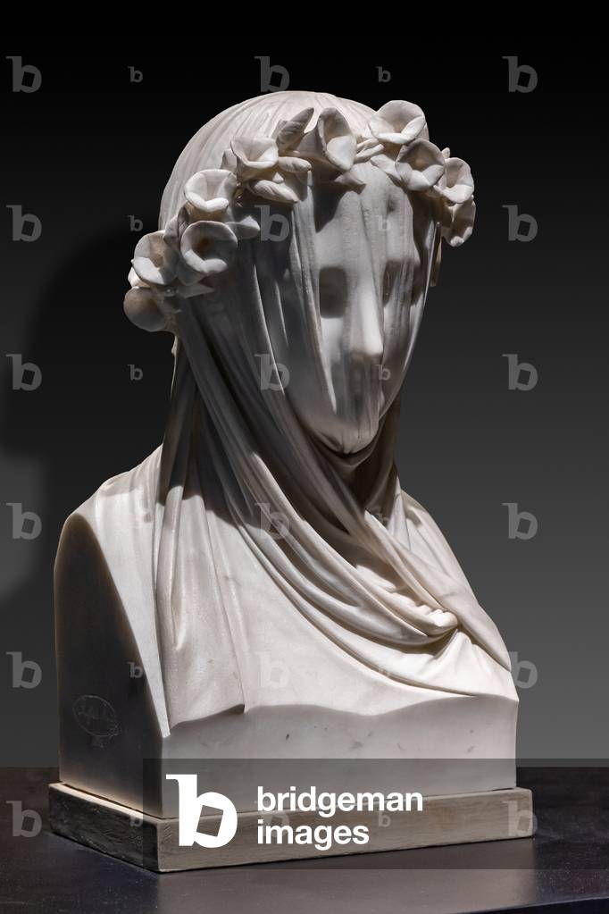 Veiled Dame, 1845 (marble)