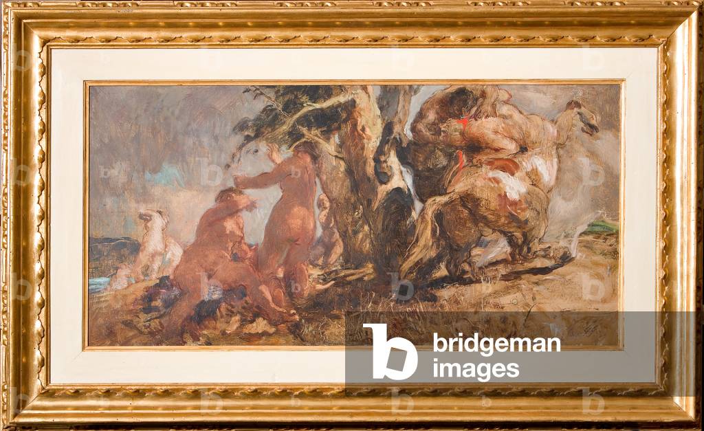 The Bathers and a Centaur (oil on plywood)