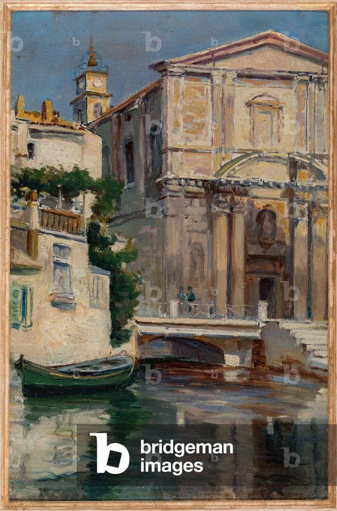 Canal in Venice (oil on cardboard)