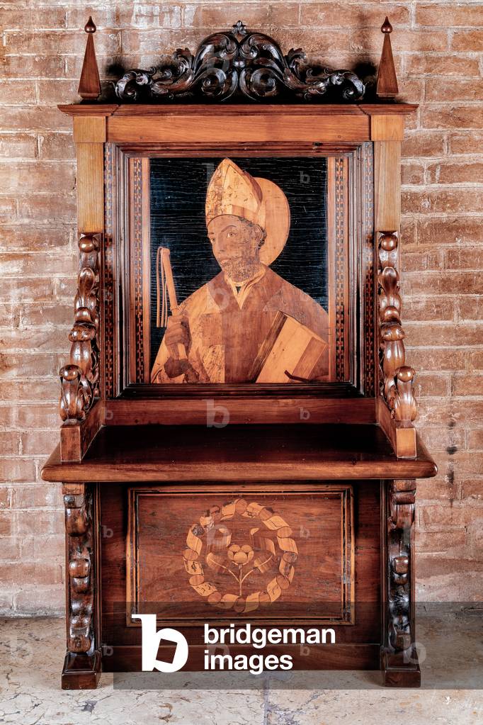 Throne depicting St. Ambrose (wood)