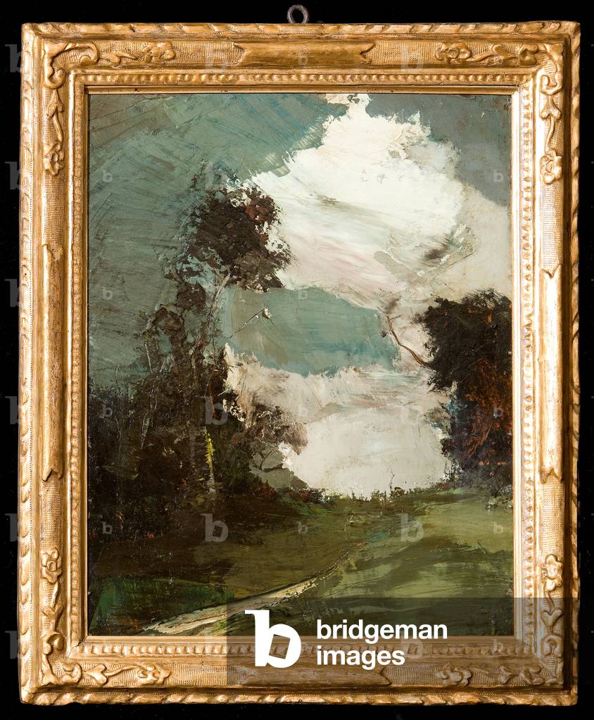 Stormy Clouds (oil on cardboard)