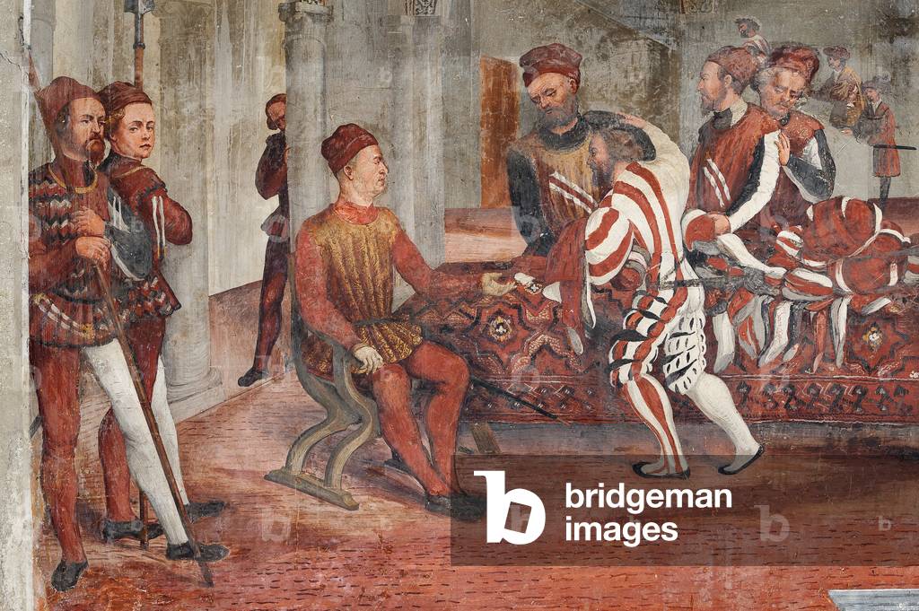 Bartolomeo Colleoni, detail of the Visit of Christian I of Denmark to Bartolomeo Colleoni, Hall of Honour, 1474 (fresco)