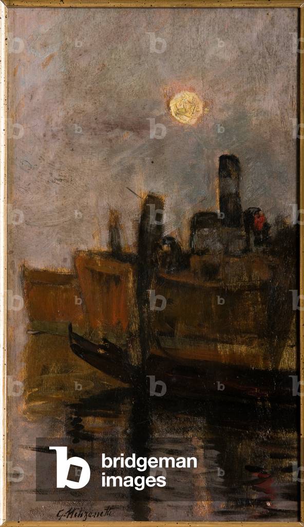 Venetian Canal (oil on cardboard)