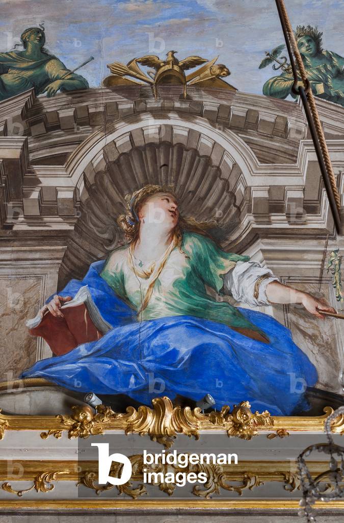 Hall of Fame of the Balbi Family: Allegory of the Fame and Allegorical Figures, detail, (fresco)