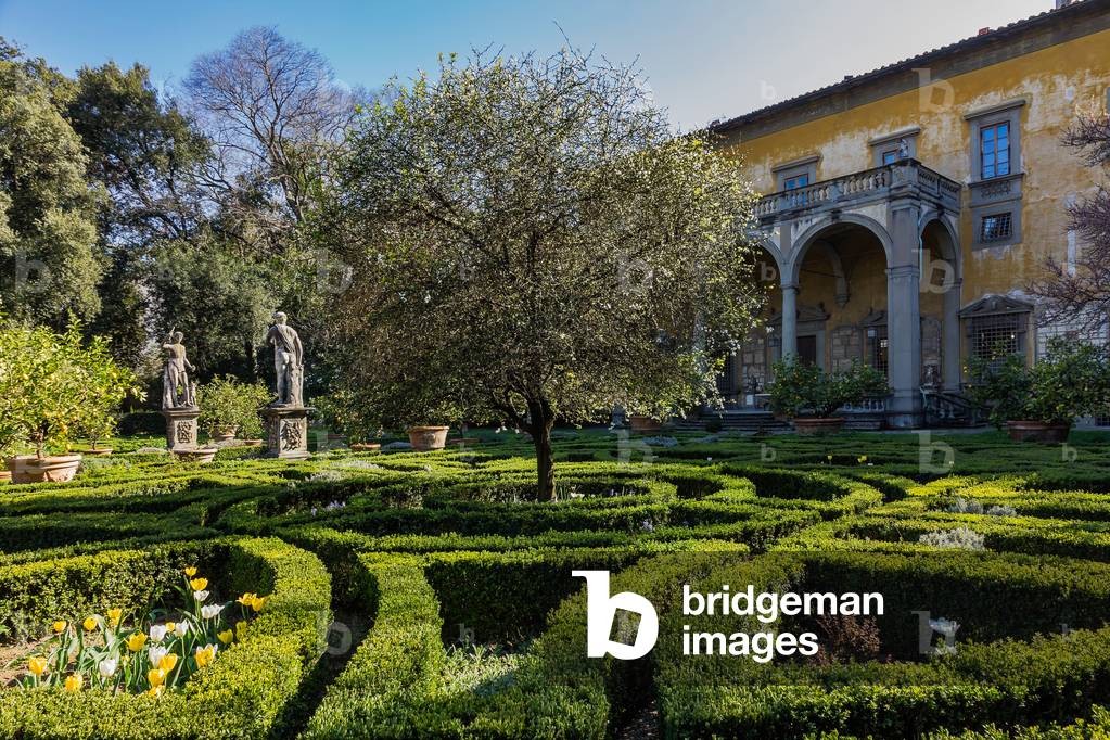 View of the Gardens and the Palace, Palazzo Corsini al Prato, Florence, Italy (photo)