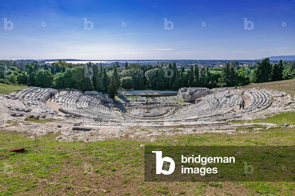 The Greek theatre, The Archaeological Park of the Neapolis, Syracuse, Sicily, Italy (photo)