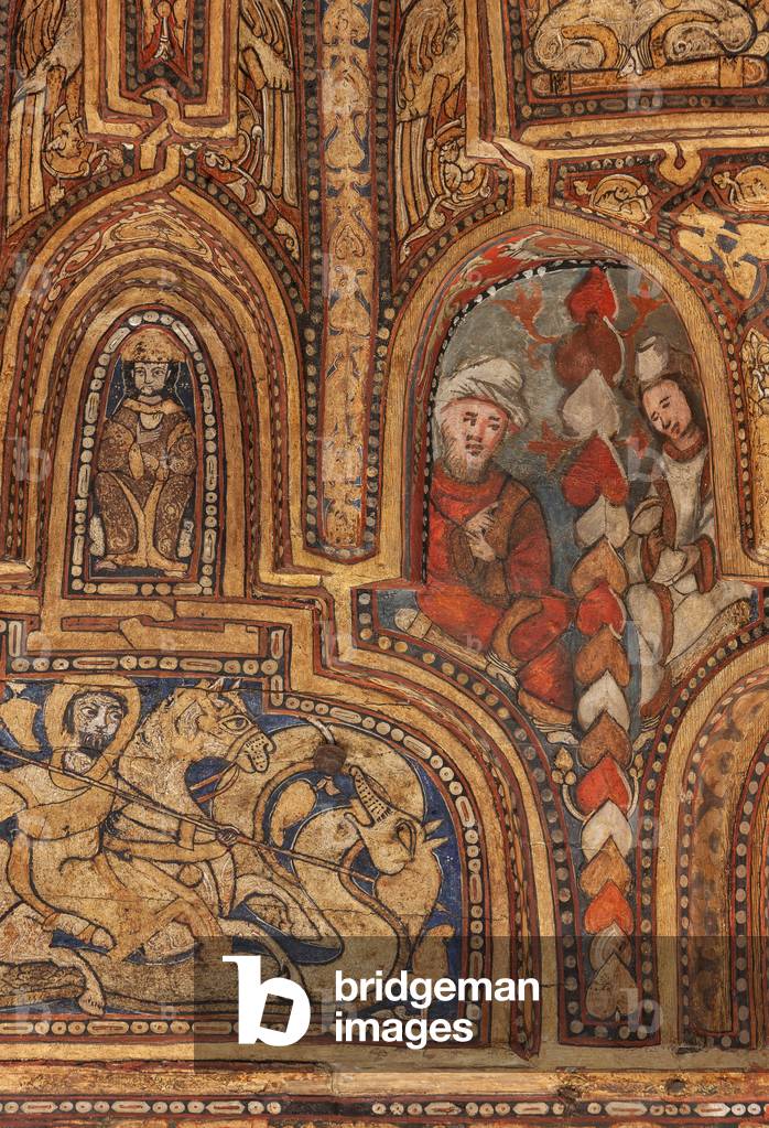 The Palatine Chapel (Basilica), central nave: wooden ceiling, detail