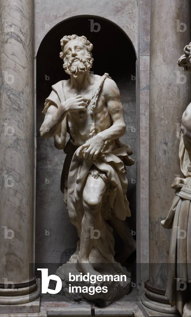 Genoa, Duomo (St Lawrence Cathedral), inside, Cybo chapel (northern arm of the transept), Funerary Monument of Archbishop Giuliano Cybo: from the left, 