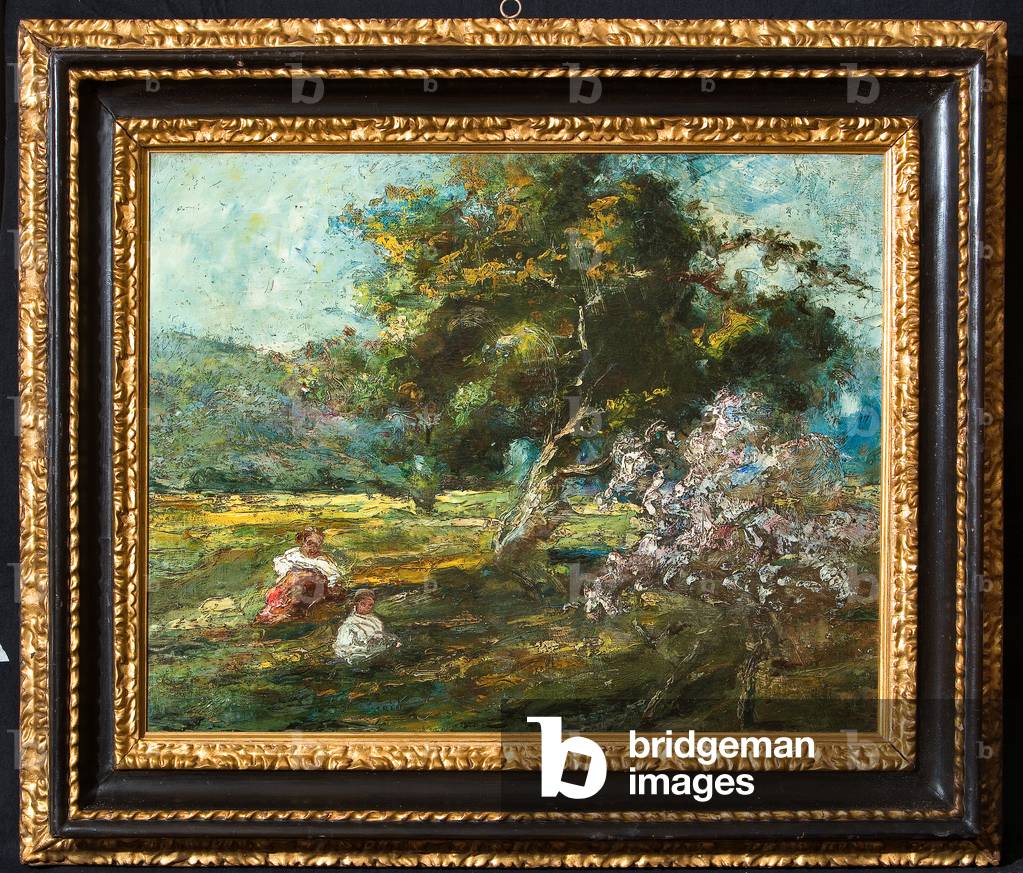 Wood and Children (oil on canvas)