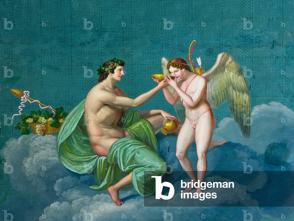 Bacchus and Cupid, c.1830 (fresco)