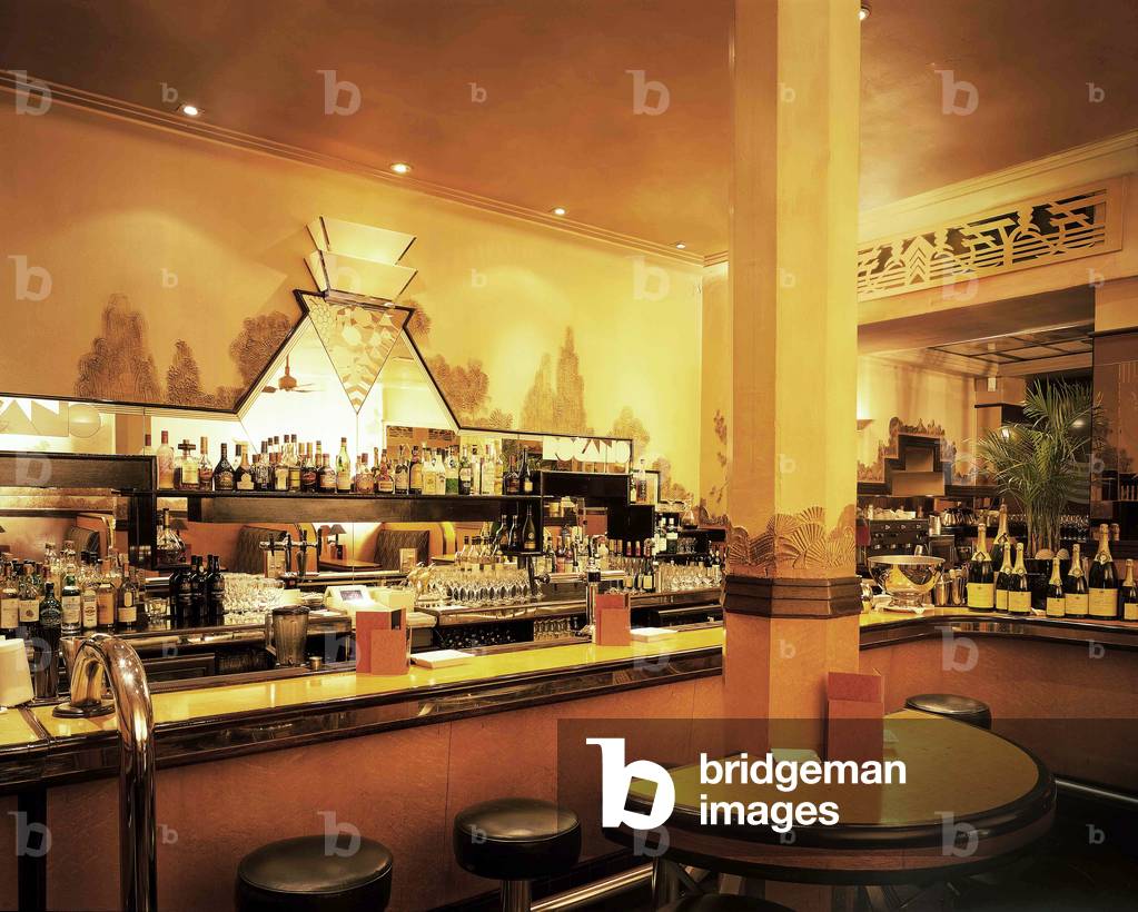The Art Deco Bar interior at Rogano fish restaurant, Glasgow (photo)