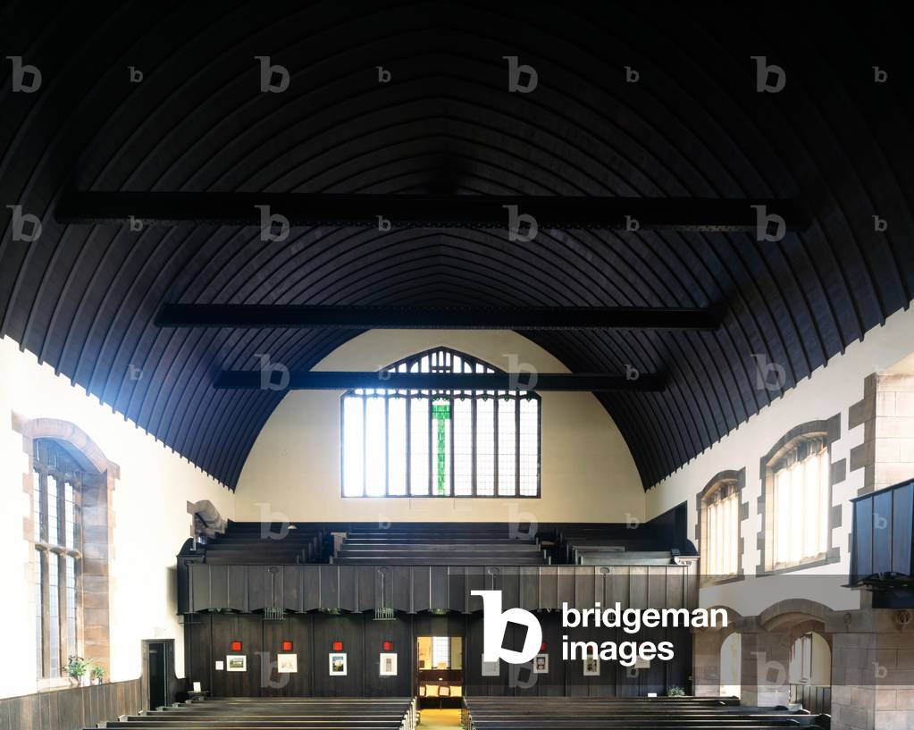 Interior view of the Queen's Cross Church designed by Charles Rennie Mackintosh (photo)