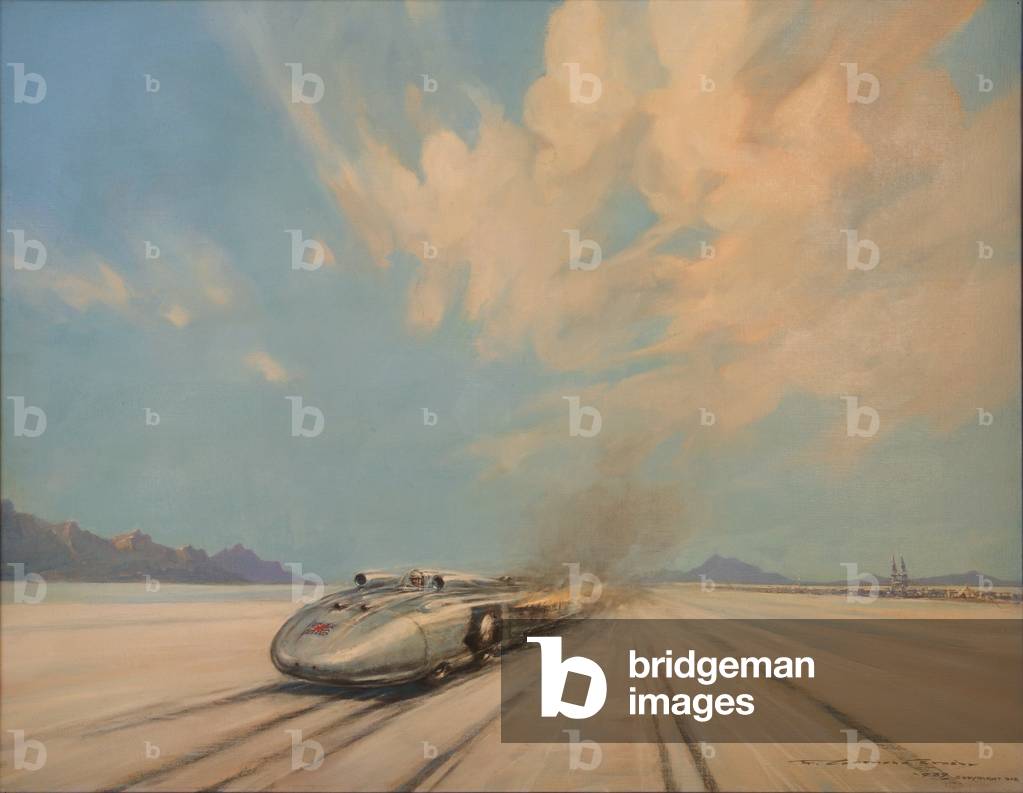 Thunderbolt on the Bonneville Salt Flats, Utah 1938, 1939 (oil on canvas)