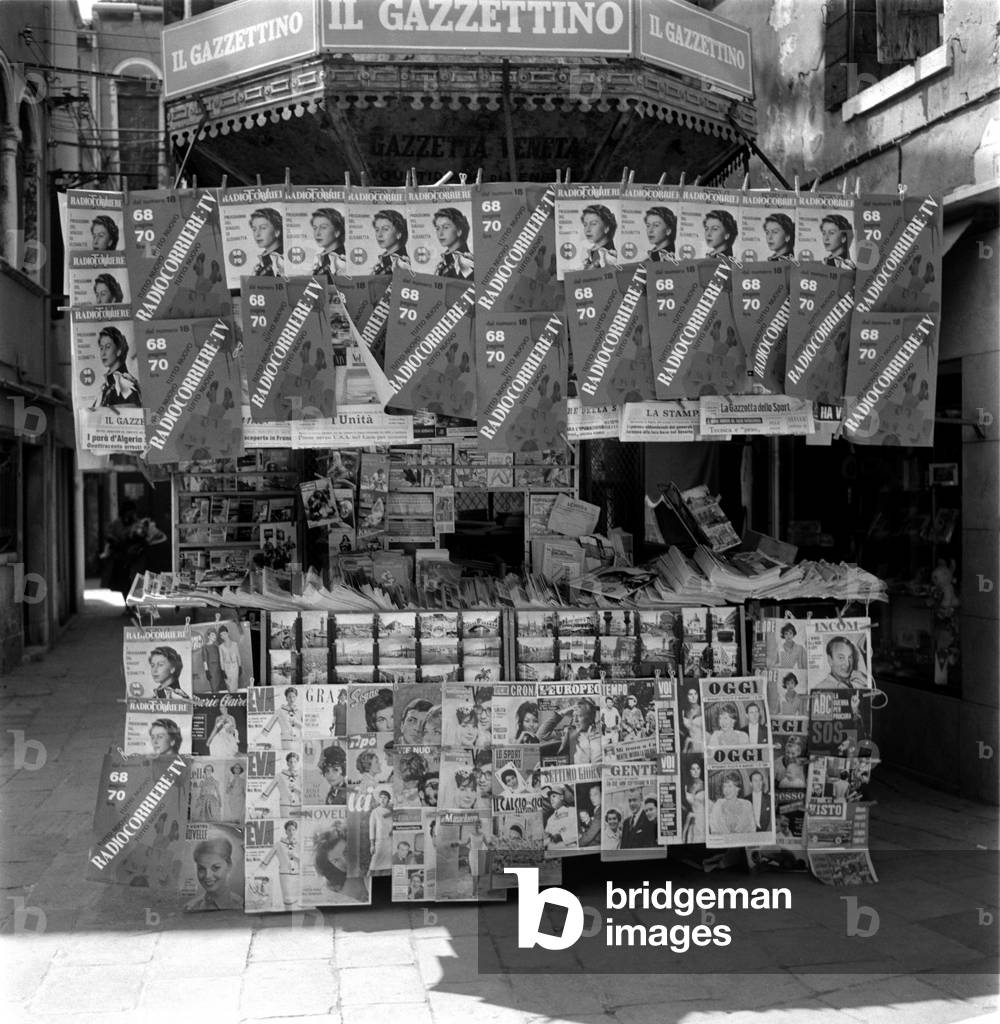 Newspaper Kiosk - VENICE - 1961
